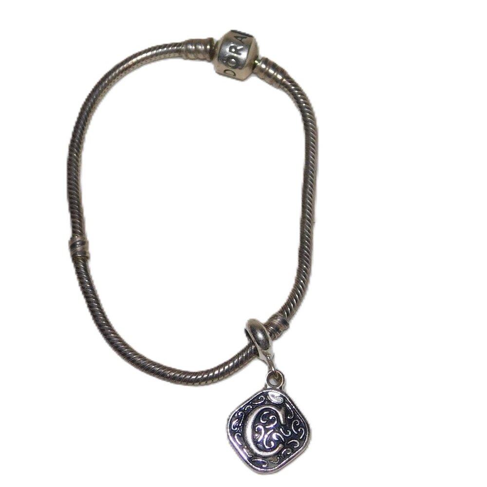 Pandora Bracelet Silver 925 With "C" Charm